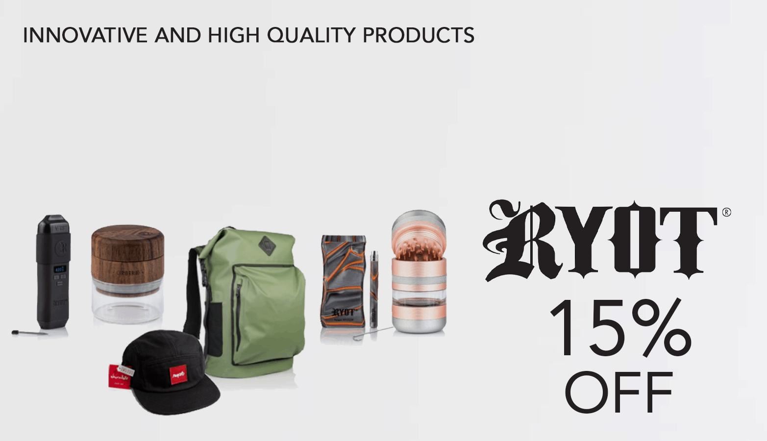 RYOT CBD Coupon Wood GR8TR with Jar Body