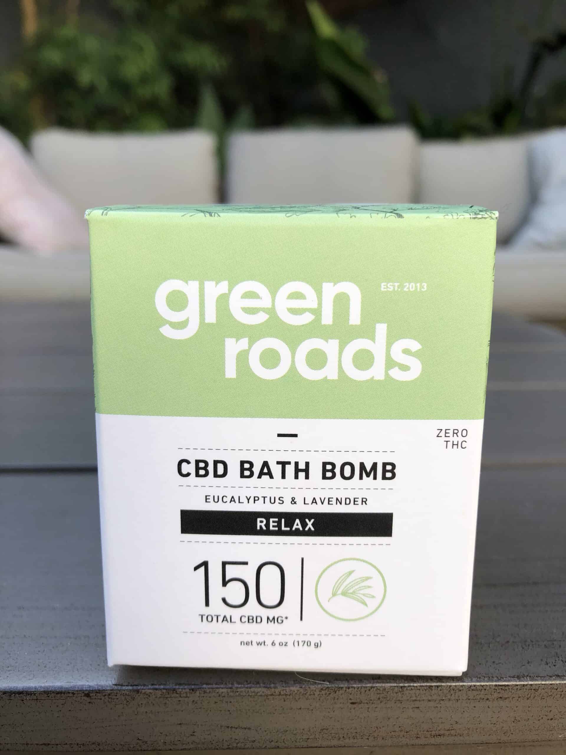 GREEN ROADS 150 MG RELAX CBD BATH BOMB - EUCALYPTUS & LAVENDER