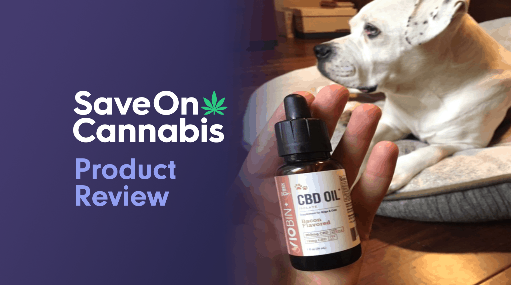 Viobin Pet CBD Oil Bacon Flavored Save On Cannabis Review Website