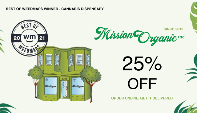 Mission Organic Center Dispensary Delivery Coupon Code - San Francisco