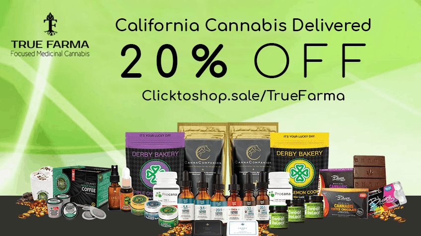TrueFarma Coupon Code discounts promos save on cannabis online Website 20