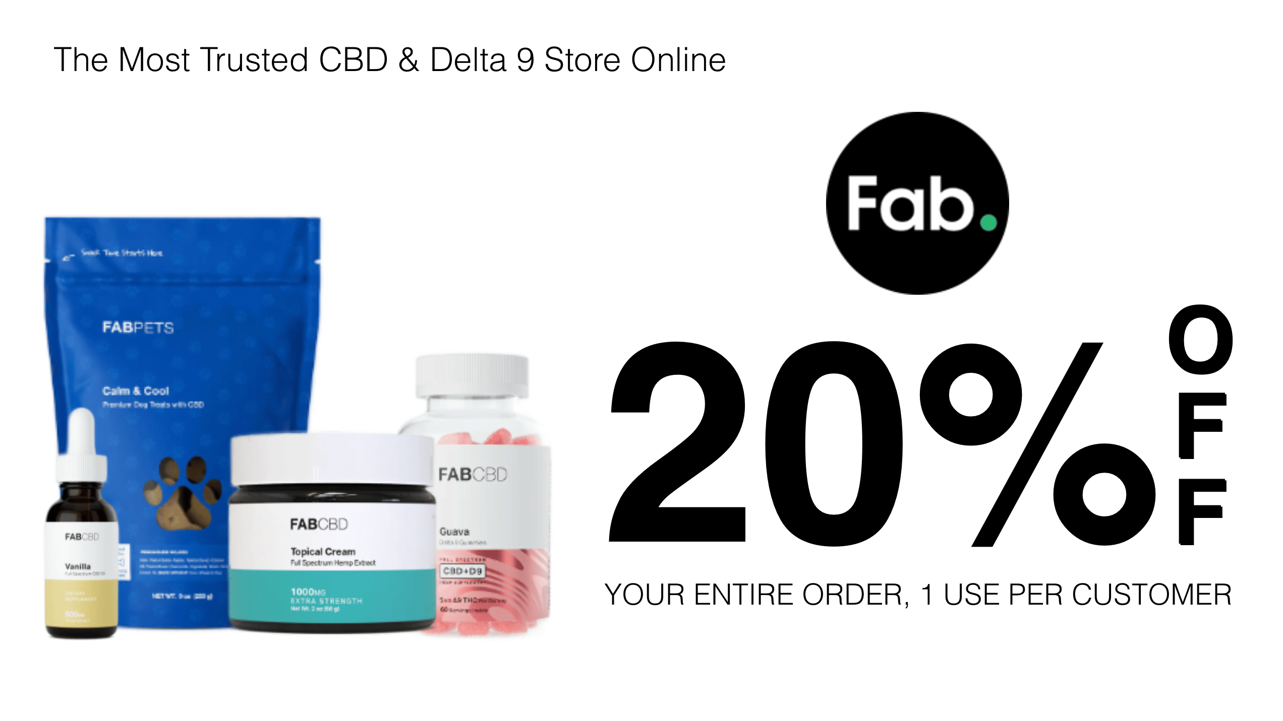 FAB CBD Discount Code - 20% OFF - Save On Cannabis