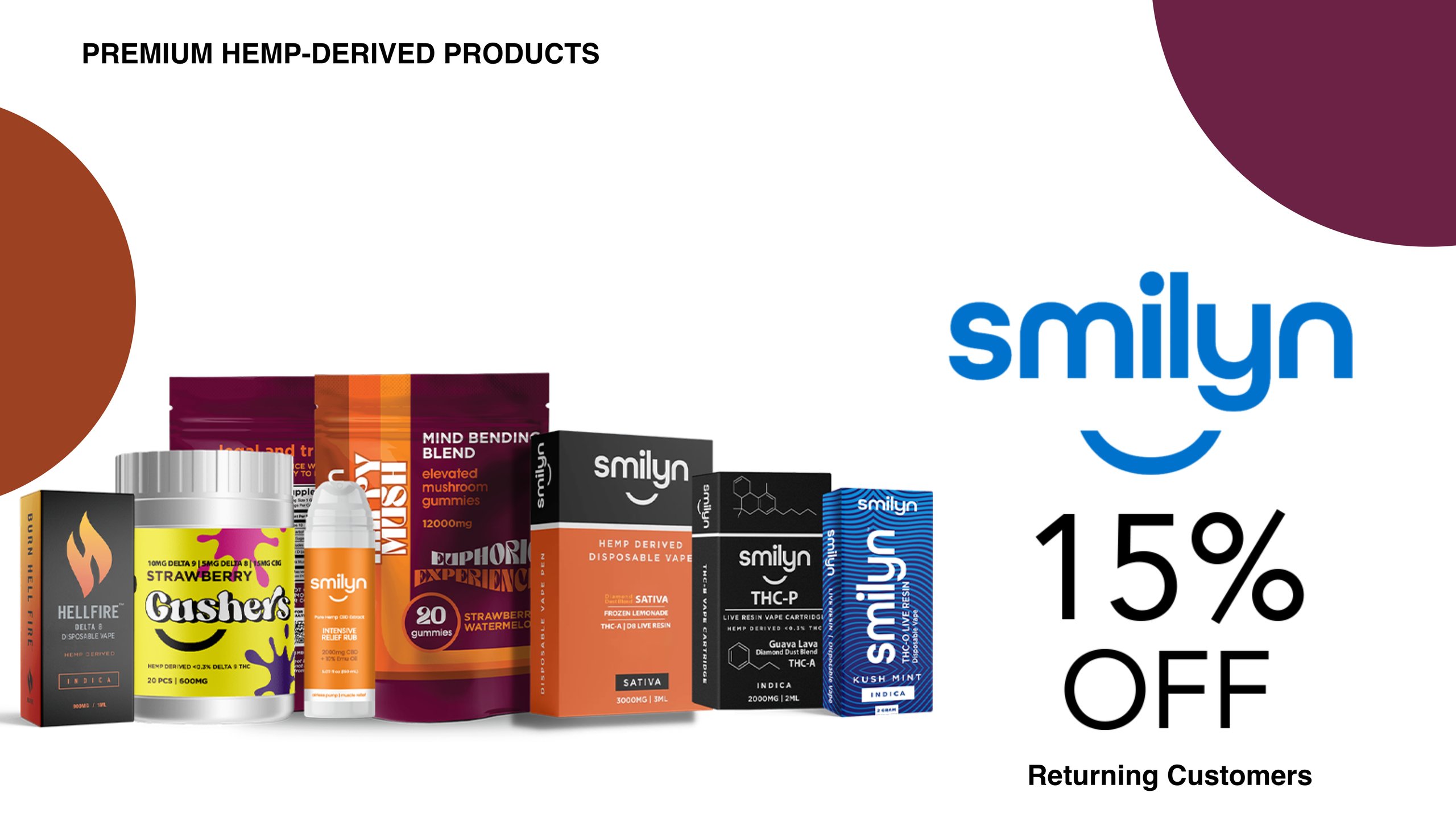 15% OFF Smilyn Wellness Discount Code for Returning Customers - Save On Cannabis
