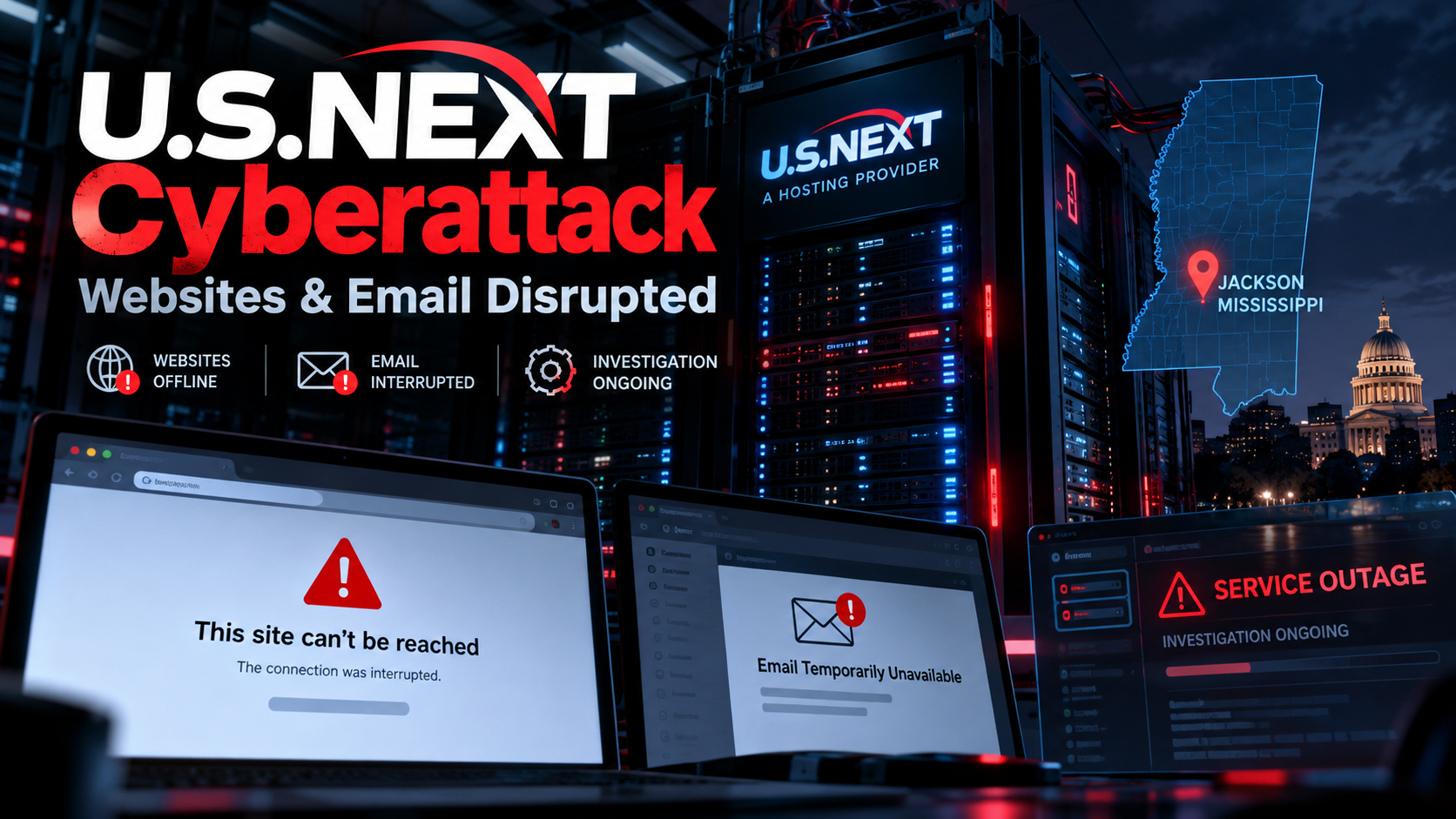USNext cyberattack disrupts Mississippi websites and email