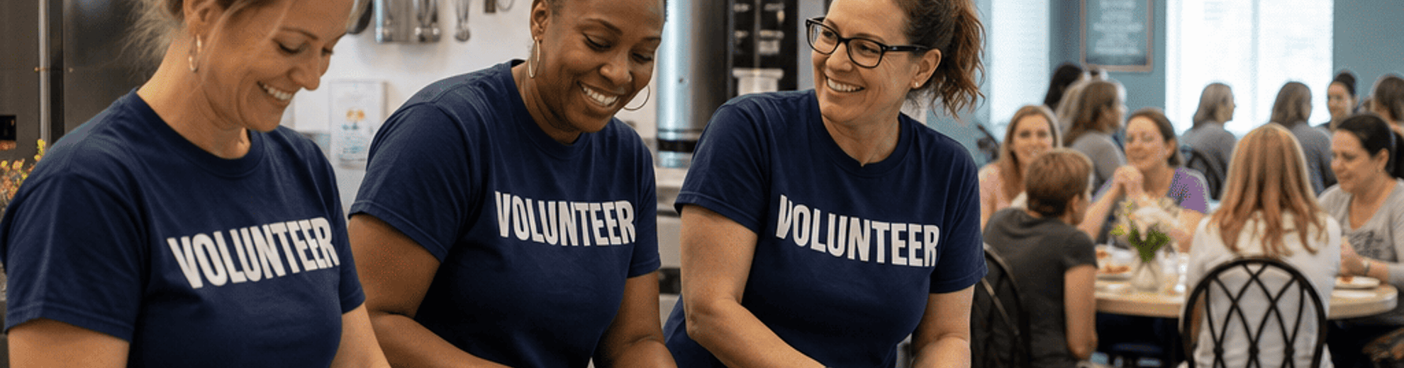 Mercy House Women's Center volunteers serving together