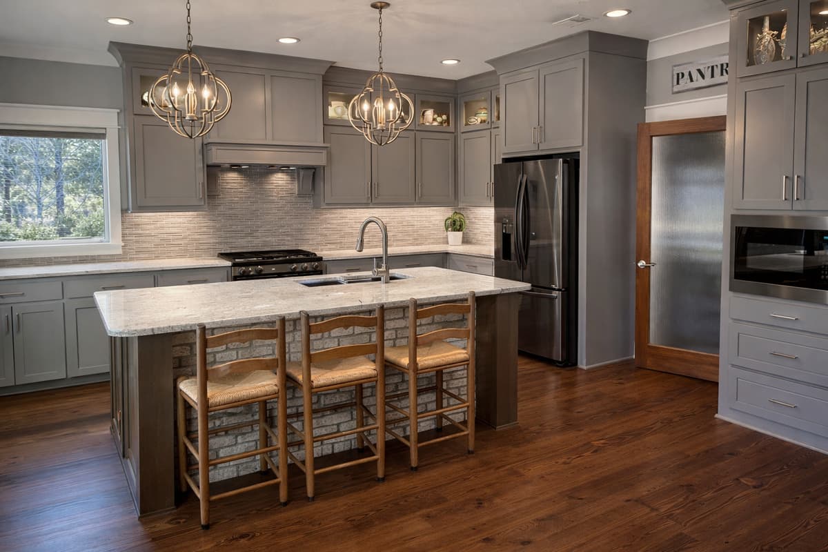 Custom home kitchen built by Bradley Brown Inc. in Brandon, Mississippi