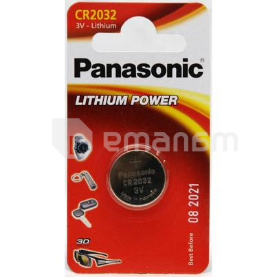 ლითიუმის ელემენტი Panasonic CR2032 3V