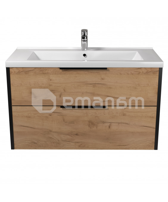 აბაზანის ტუმბო ხელსაბნით LINE Craft 100-А wood Cosmo 100 სმ
