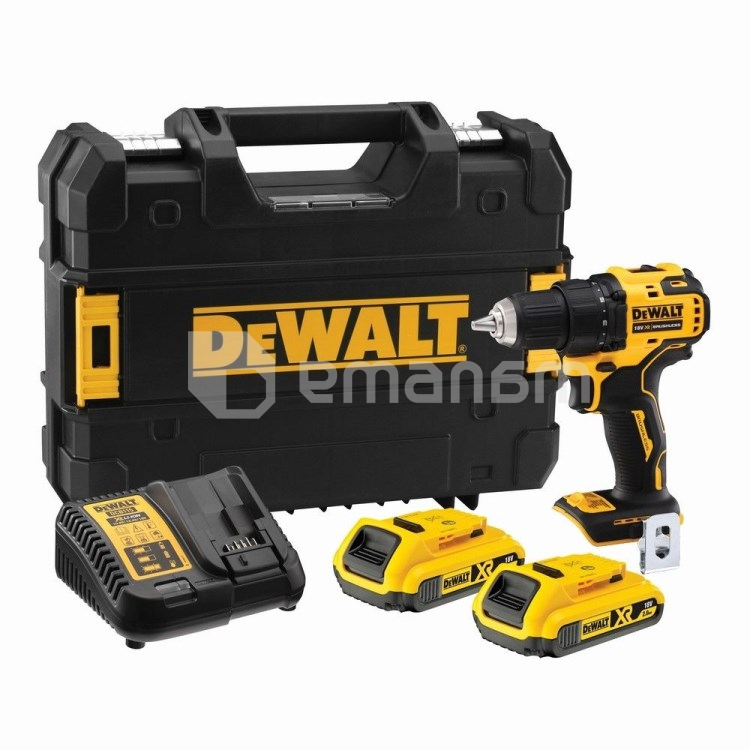 აკუმულატორის დრელი-სახრახნისი უნახშირო DeWalt DCD708D2T-QW 18V