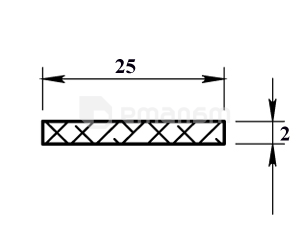 ალუმინის რელსი PilotPro 25х2 1 მ