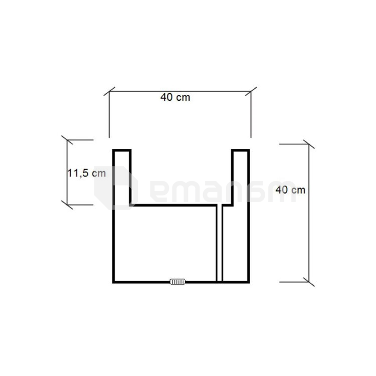 კვადრატული მანათობელი ქოთანი AHD Atlantis 40x40 სმ