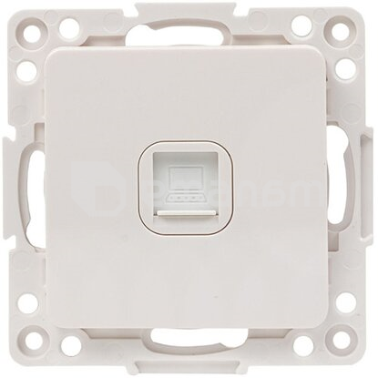 როზეტი EKF RJ45 7.4x7.4 ჩარჩოს გარეშე