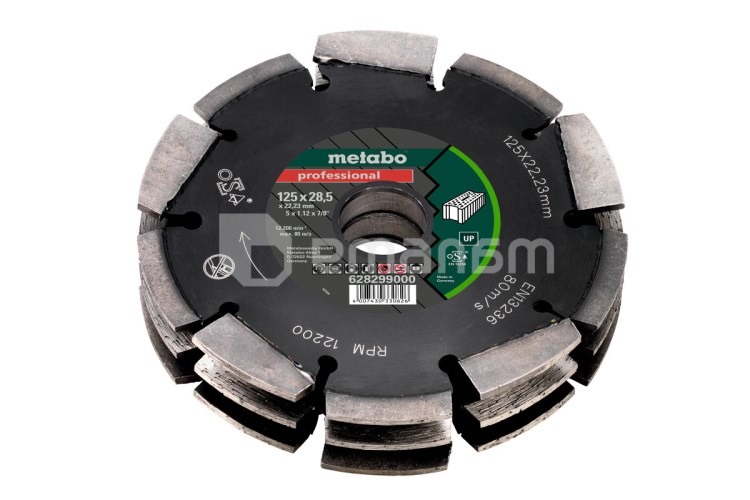 ალმასის დისკი არხის საჭრელისთვის Metabo Professional UP 125 მმ (628299000)