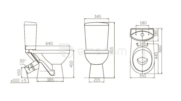 უნიტაზი-კომპაქტი Rosa "COMFORT".