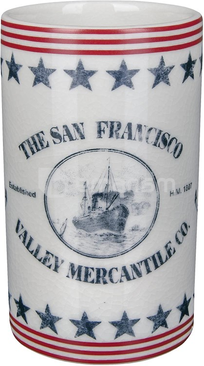 ჭიქა კბილის ჯაგრისების Spirella WATERMILL NAVY/RED