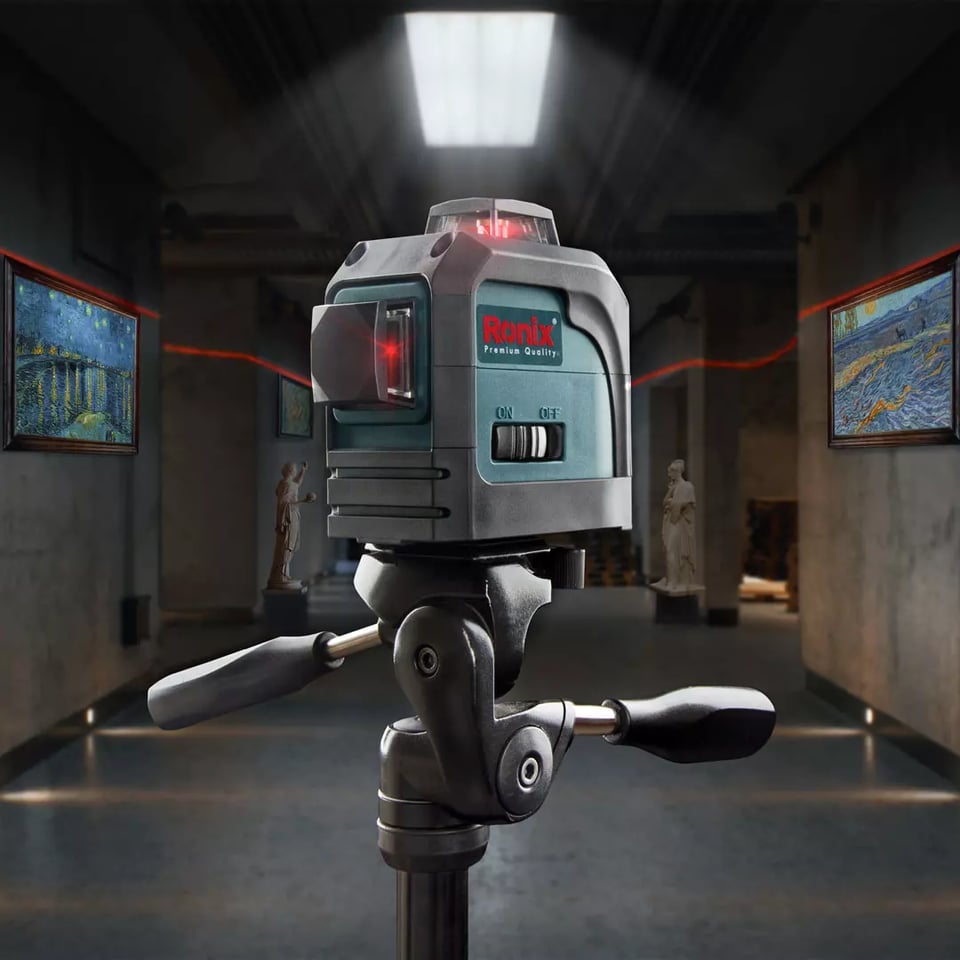 3D ლაზერული თარაზო Ronix RH-9536, 15/70მ, წითელი ნათება