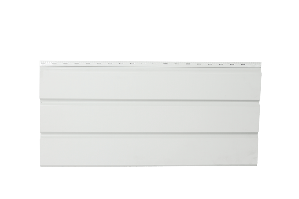 84-იანი ფერადი თუნუქის საიდინგი 0.35x345 პრიალა RAL 9002 NOVA