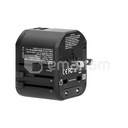 დამტენი უნივერსალური ORNO 2 USB 5В 2.4А 100-240V GOworld