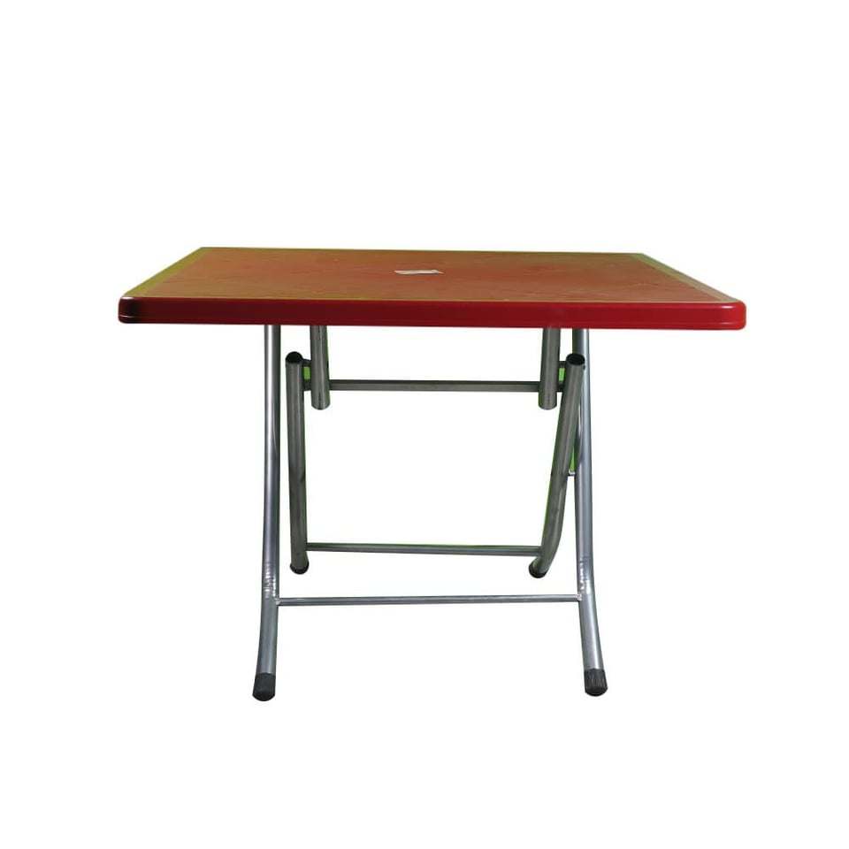 ბაღის მაგიდა წითელი 80X80 Metal Leg
