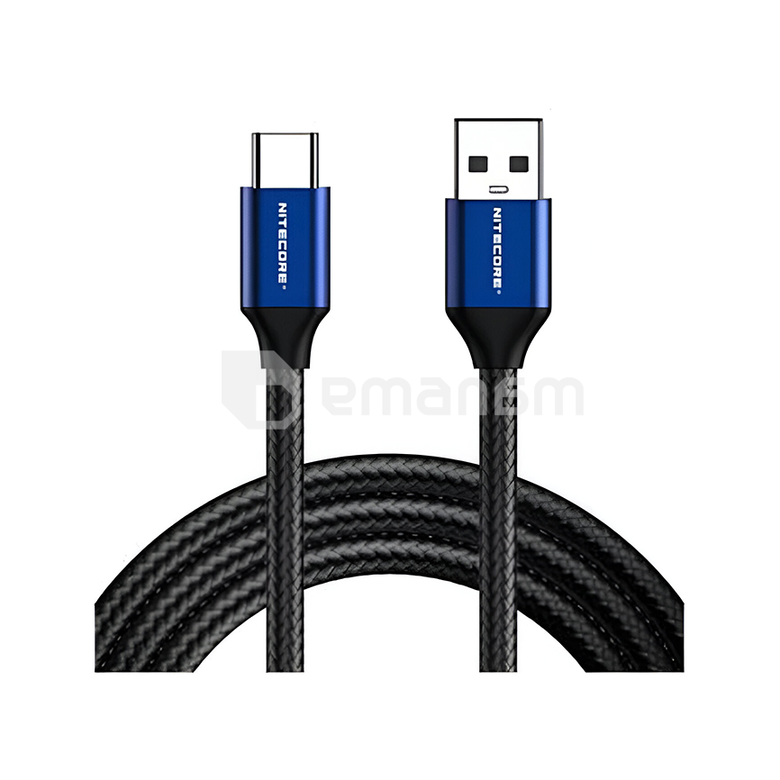 დამტენი სადენი Nitecore 1მ 3 A USB A USB Type C  UAC20