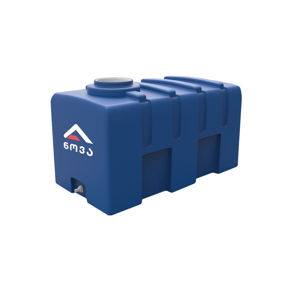 500 ლ ორშრიანი ლურჯი-თეთრი ავზი პრიზმულ-ჰორიზონტალური NOVA