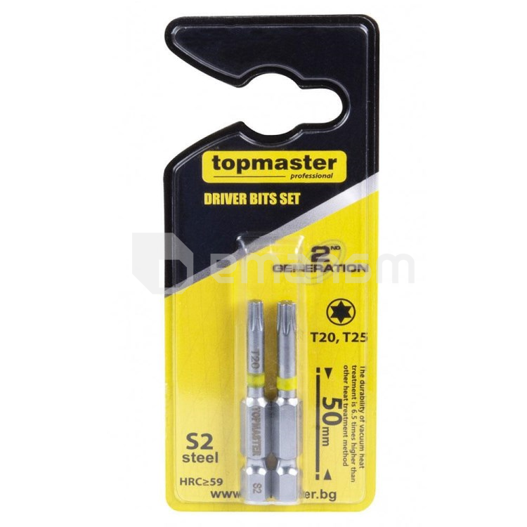 ბიტები Topmaster T20, T25 50 მმ 2 ც