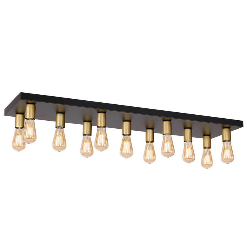 საკიდი Luminex 1310 Filo 11 E27 15W შავი ოქროსფერი