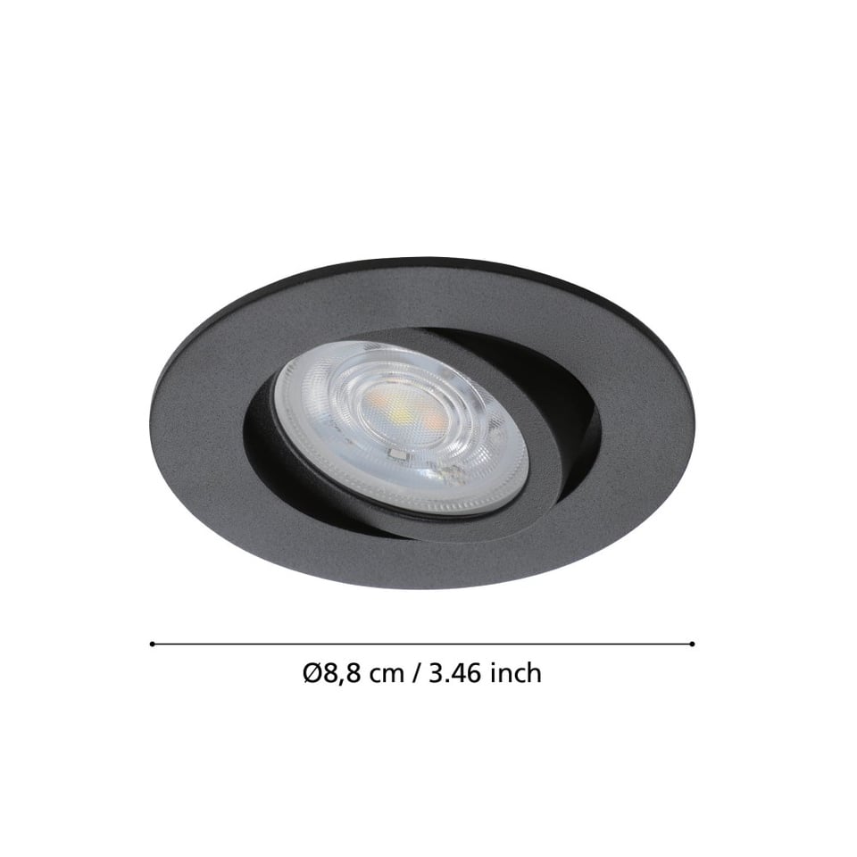 შეკიდული ჭერის სანათი Eglo 99669 SALICETO RGB შავი
