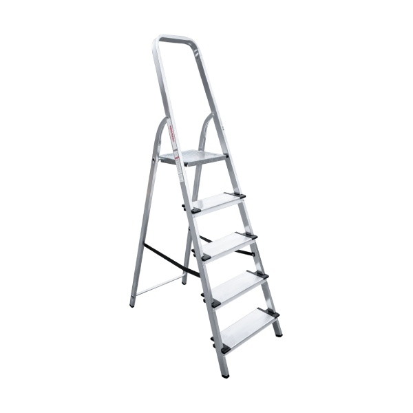 ალუმინის კიბე განიერი 5 საფეხურით