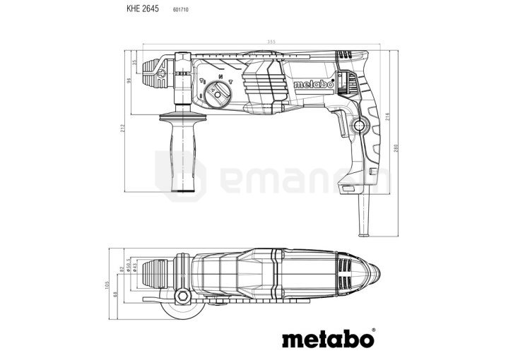 პერფორატორი Metabo KHE 2645 850W