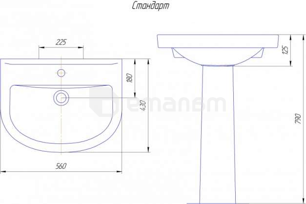 ხელსაბანი Rosa "Standard"
