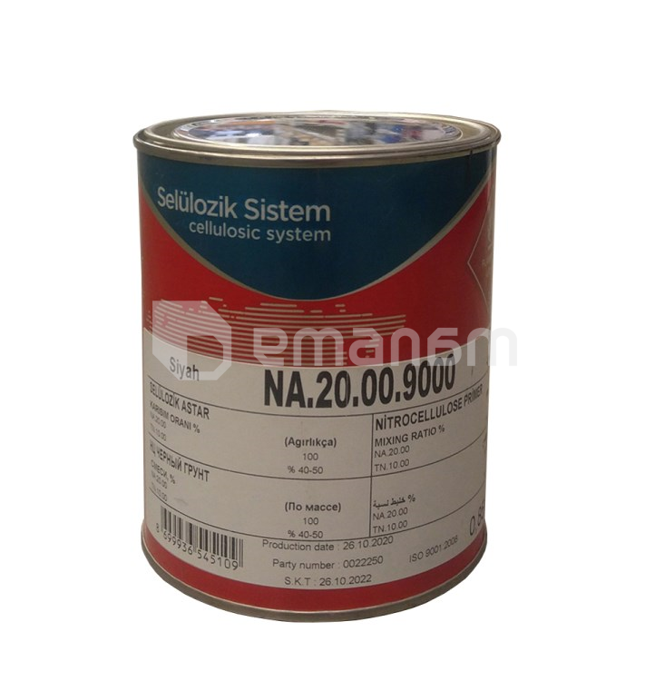 ემალი ნიტრო Polchem NA.20.00.9000 0.85 კგ მქრქალი შავი