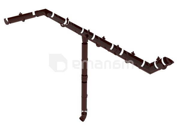 საცობი ღარის მარჯვენა Giza 120 მმ ყავისფერი (10.120.06.002)