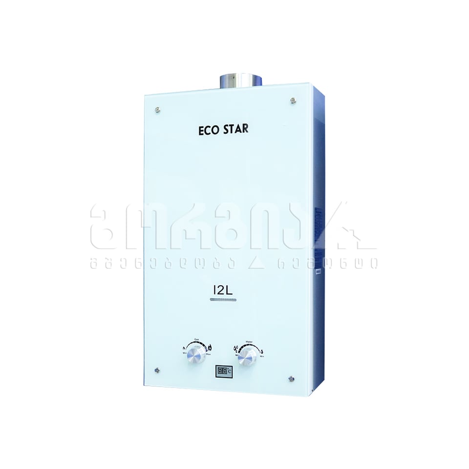 წყლის გაზის გამაცხელებელი 12 ლ KL050 გამწოვით