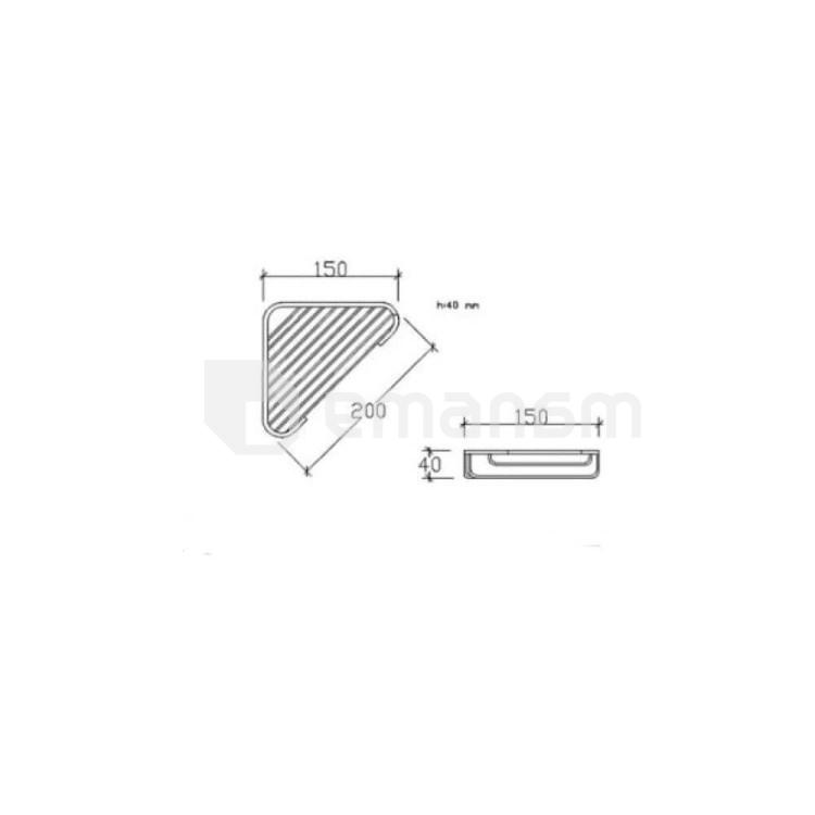 კუთხის თარო Tema Floor Sponge Holder 74022 15x15სმ