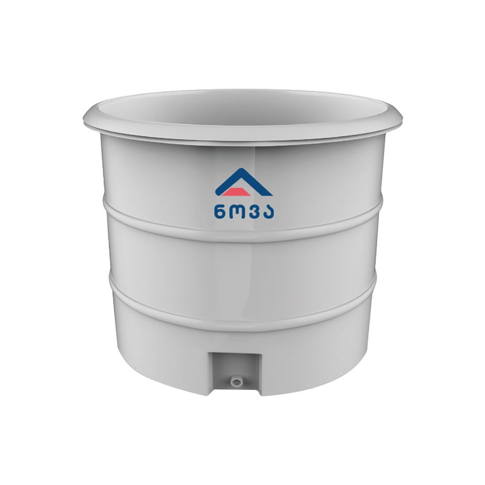 500 ლ ერთშრიანი ნატურალი (თეთრი) ღია ავზი თავსახურით NOVA