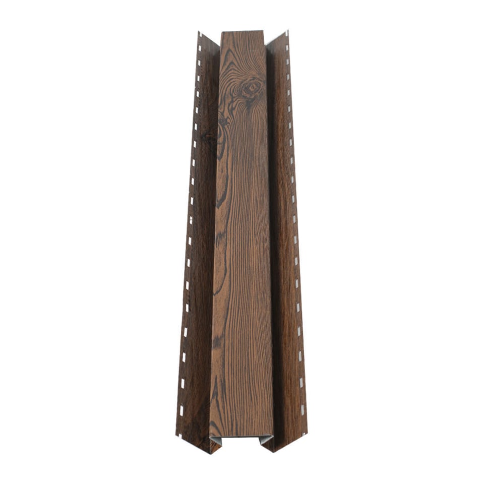 საიდინგის შიდა კუთხის პროფილი  0.50X207 ხაოიანი WOOD DARK NOVA