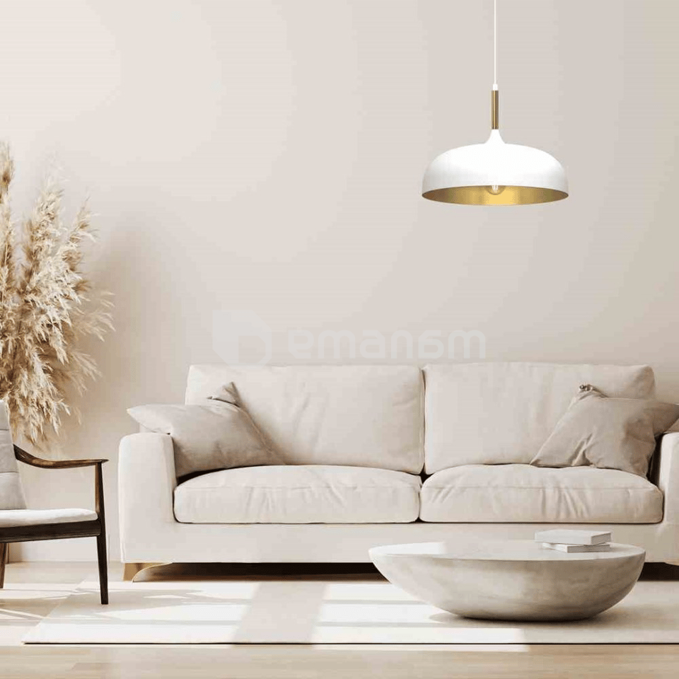 საკიდი Milagro MLP8031 LINCOLN 1 E27 Ø35cm თეთრი ოქროსფერი