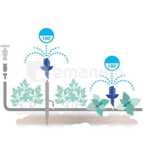 მიკრო-სარწყავი მიკროწვეთოვანი სისტემის GF GF80006263 10 ც