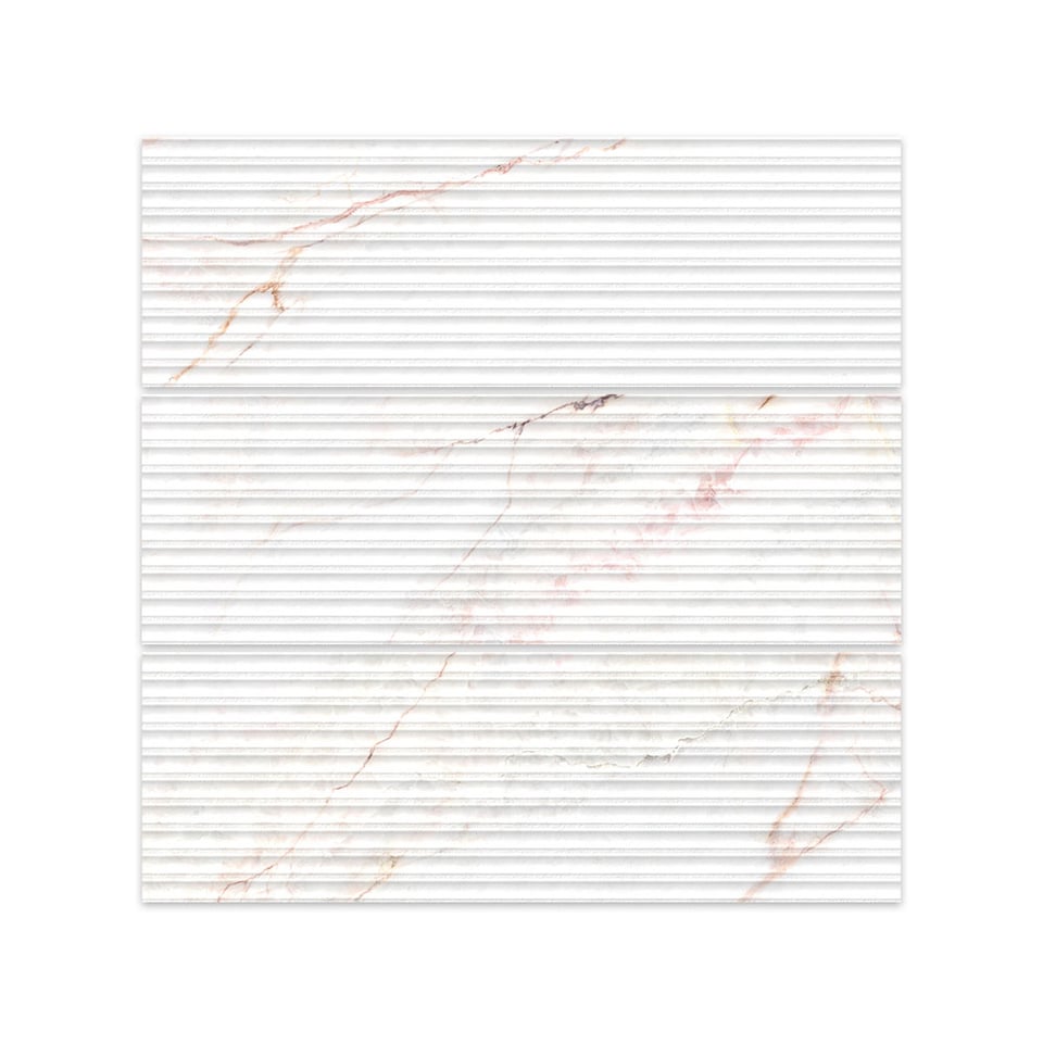 დეკორი Dahlia White Decor 33.3x100