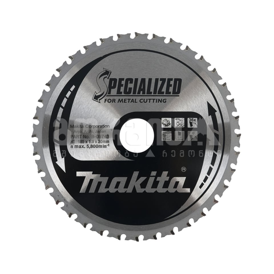 მეტალის საჭრელი დისკი 185*30/36T B-09743