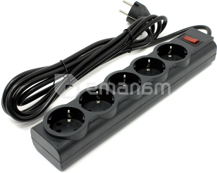 დამაგრძელებელი DEFENDER ES3 5 ადგილიანი დამიწებით 3 მ შავი