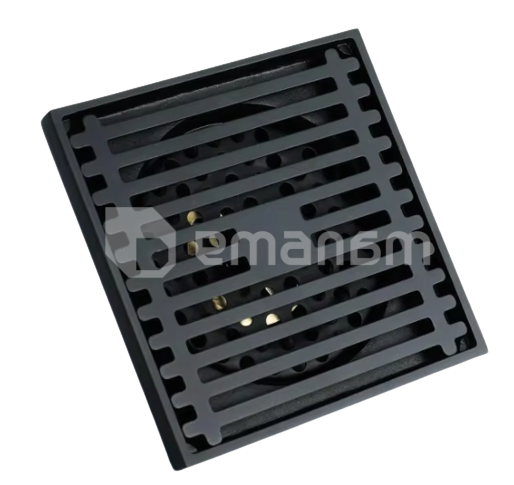 ტრაპი აბაზანისათვის BAIYI BFD-214 10x10 Black (თითბერის)