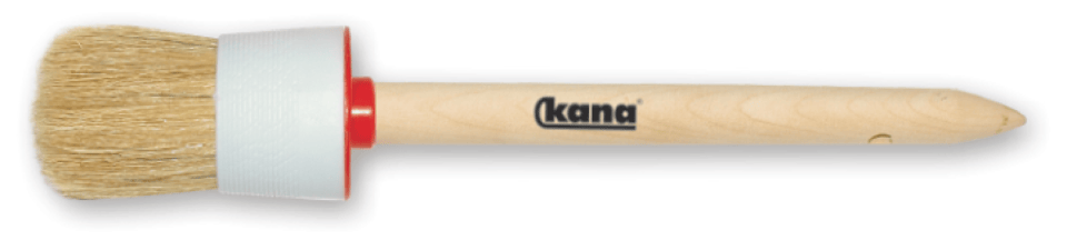 მრგვალი სამღებრო ფუნჯი - ხის ტარით