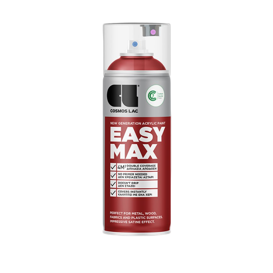 ლაკ-სპრეი საღებავი Cosmos Lac EASY MAX RAL 3020 წითელი 400 მლ