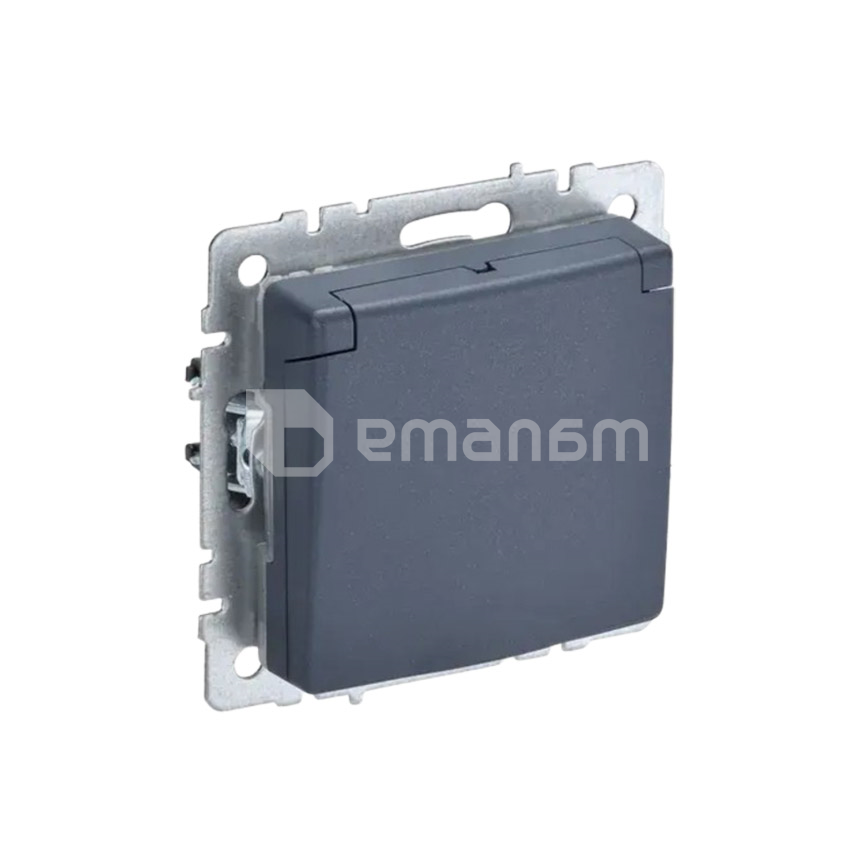როზეტი IEK BRITE 16A IP44 RSbsh10-3-44-BrM დამიწებით ჩარჩოს გარეშე