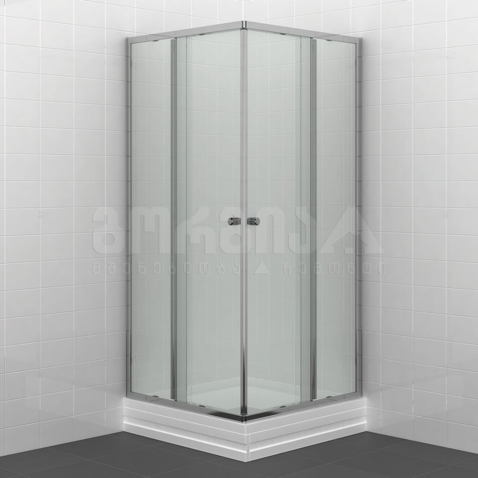 საშხაპე კაბინა Orbit 80*80*197სმ (5მმ) ოთხკ. დაბალი პადონით