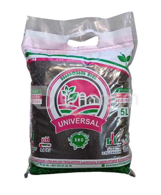 მიწა ყვავილების 5 ლ