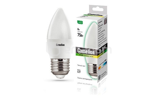 ნათურა ლედ Camelion LED LED8-C35/830/E27 8W