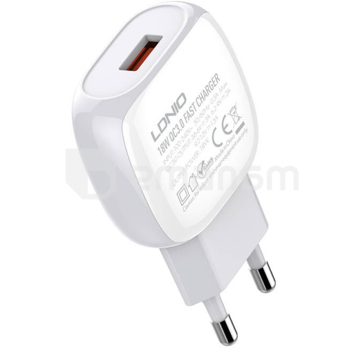 დამტენი LDNIO A1306Q 18W USB to Type-C კაბელი